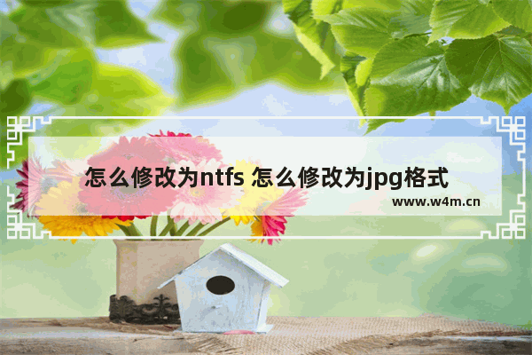 怎么修改为ntfs 怎么修改为jpg格式