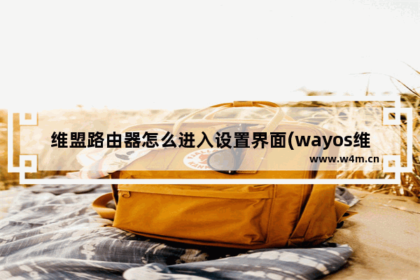 维盟路由器怎么进入设置界面(wayos维盟路由器重置)