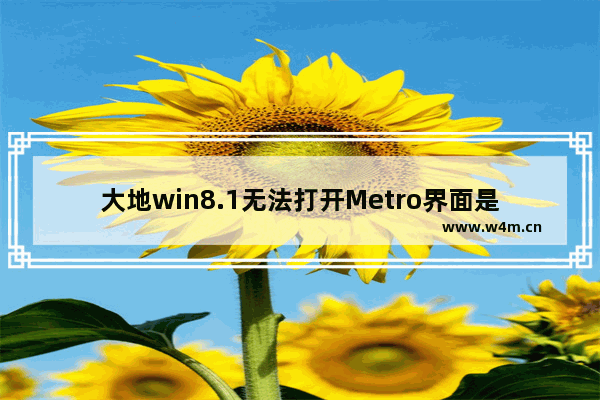 大地win8.1无法打开Metro界面是怎么回事