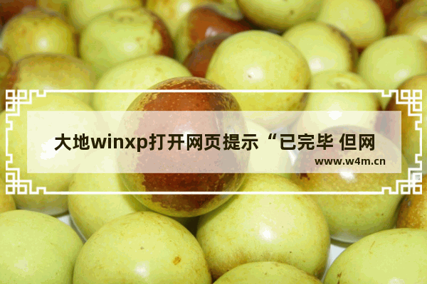 大地winxp打开网页提示“已完毕 但网页上有错误”该如何修复