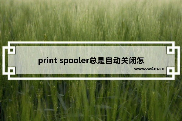 print spooler总是自动关闭怎么办？