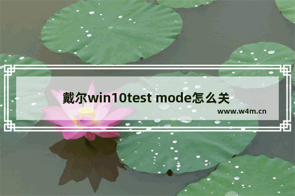 戴尔win10test mode怎么关 戴尔win10test mode怎么关方法介绍