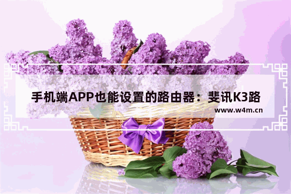 手机端APP也能设置的路由器：斐讯K3路由器