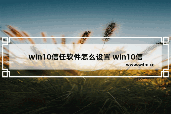 win10信任软件怎么设置 win10信任软件设置步骤