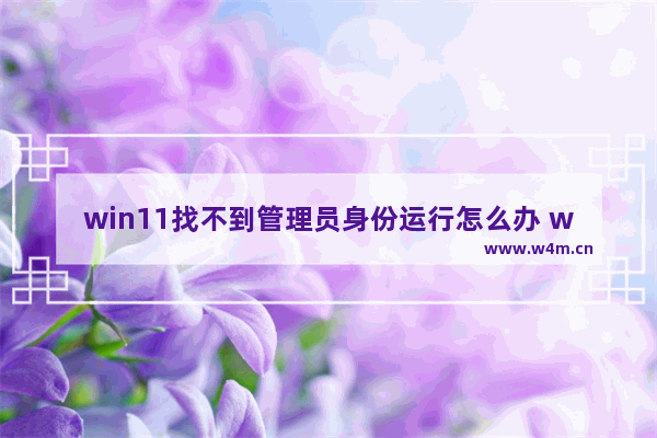 win11找不到管理员身份运行怎么办 win11找不到管理员身份运行解决方法