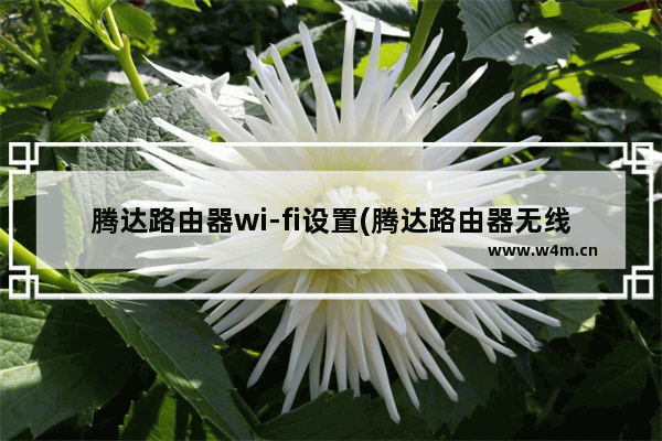 腾达路由器wi-fi设置(腾达路由器无线网络设置)