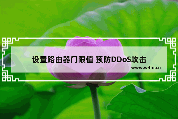 设置路由器门限值 预防DDoS攻击