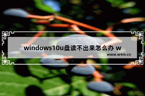 windows10u盘读不出来怎么办 windows10u盘读不出来解决办法