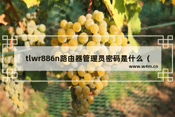 tlwr886n路由器管理员密码是什么（tplinkwr886n初始密码设置）