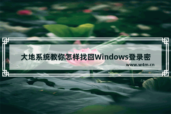 大地系统教你怎样找回Windows登录密码