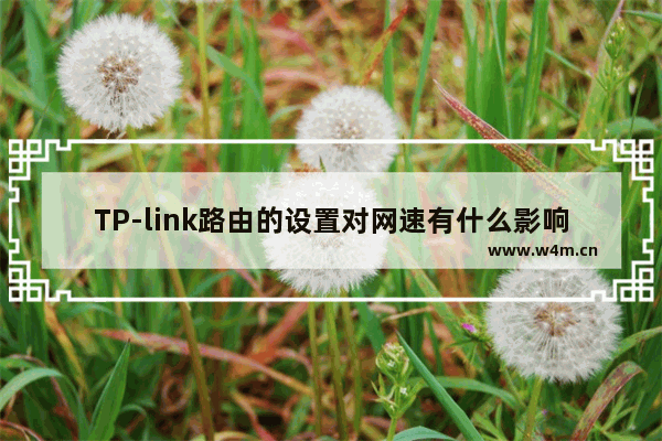 TP-link路由的设置对网速有什么影响