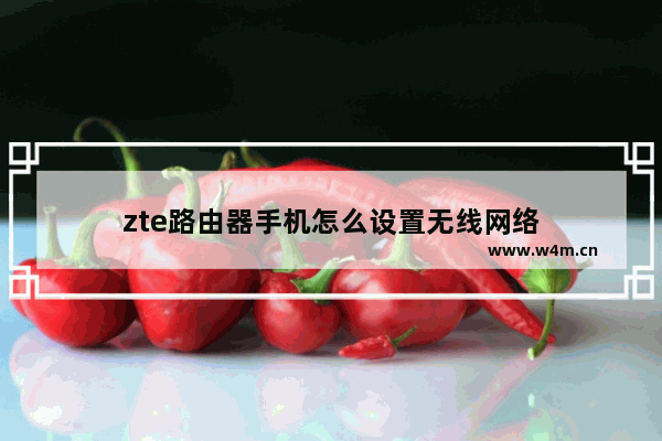 zte路由器手机怎么设置无线网络