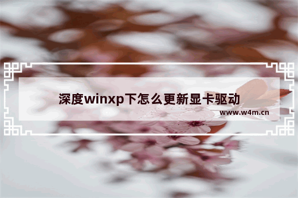 深度winxp下怎么更新显卡驱动