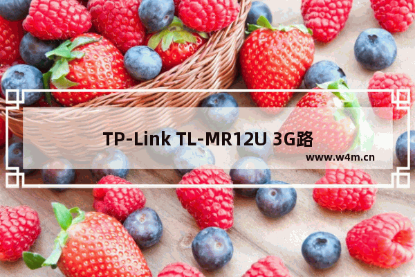 TP-Link TL-MR12U 3G路由器3G上网设置上网