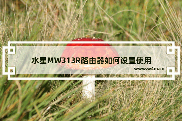 水星MW313R路由器如何设置使用