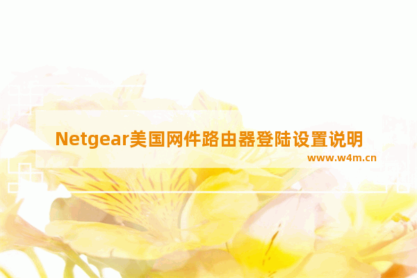 Netgear美国网件路由器登陆设置说明