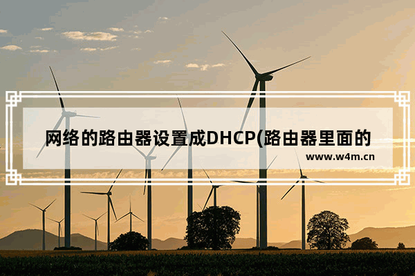 网络的路由器设置成DHCP(路由器里面的dhcp怎么设置)