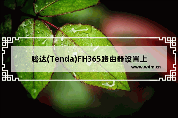 腾达(Tenda)FH365路由器设置上网教程