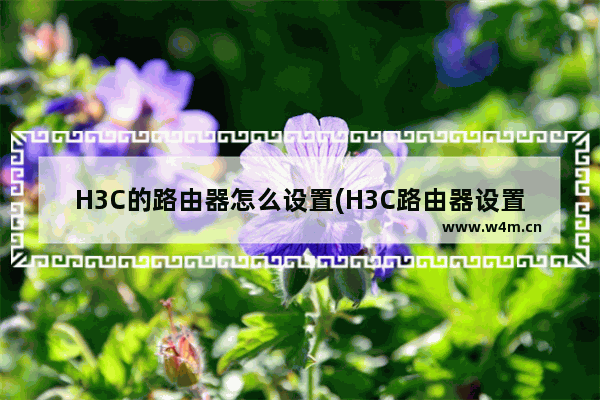 H3C的路由器怎么设置(H3C路由器设置)