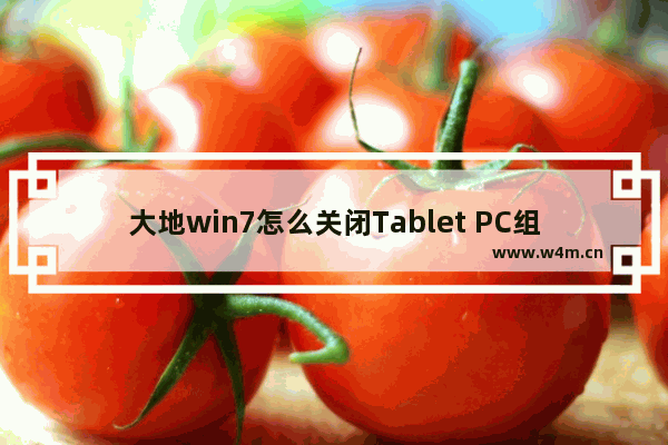 大地win7怎么关闭Tablet PC组件