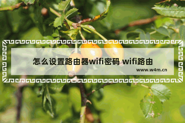 怎么设置路由器wifi密码 wifi路由器设置密码方法【详解】