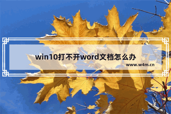 win10打不开word文档怎么办