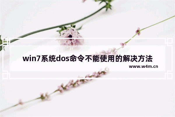 win7系统dos命令不能使用的解决方法