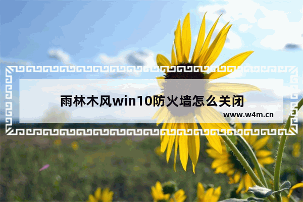 雨林木风win10防火墙怎么关闭