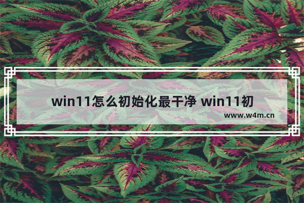 win11怎么初始化最干净 win11初始化最干净方法