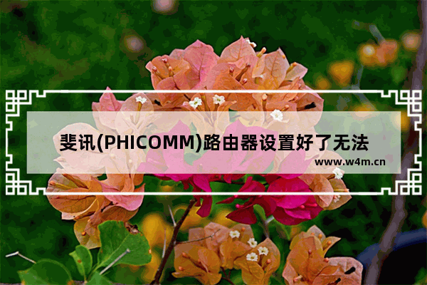 斐讯(PHICOMM)路由器设置好了无法上网的解决方法