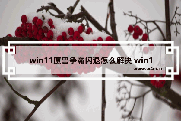 win11魔兽争霸闪退怎么解决 win11魔兽争霸闪退解决方法