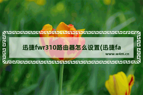 迅捷fwr310路由器怎么设置(迅捷fast300路由器设置)