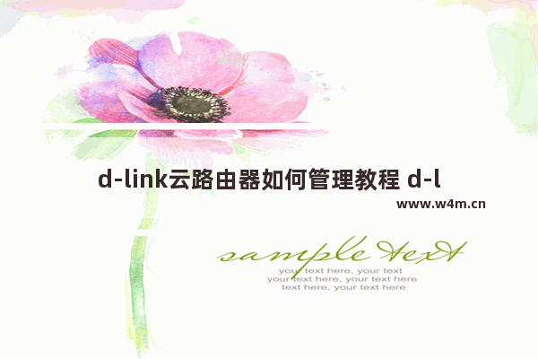 d-link云路由器如何管理教程 d-link云路由器管理教程设置方法【详解】