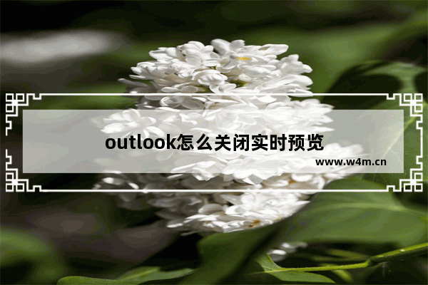 outlook怎么关闭实时预览