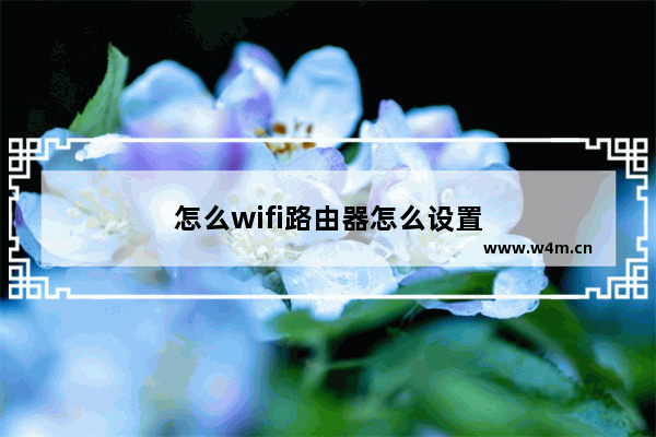 怎么wifi路由器怎么设置