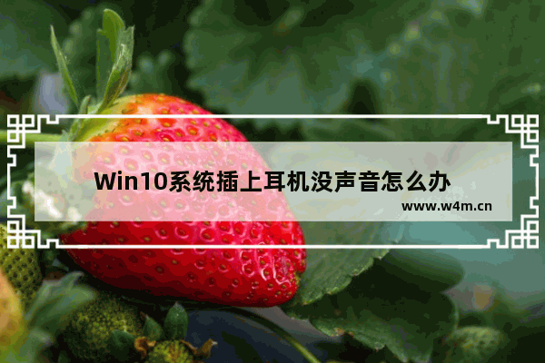 Win10系统插上耳机没声音怎么办