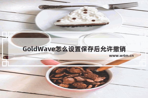 GoldWave怎么设置保存后允许撤销