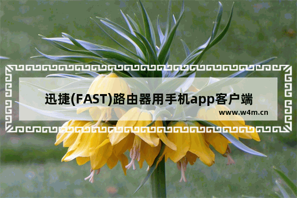 迅捷(FAST)路由器用手机app客户端设置上网方法