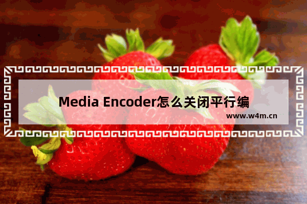 Media Encoder怎么关闭平行编码