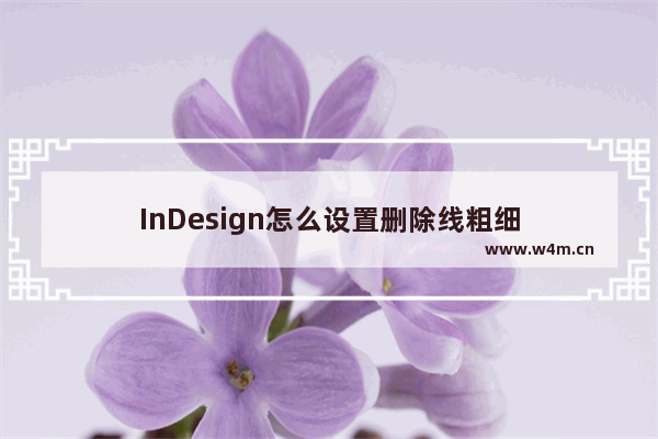 InDesign怎么设置删除线粗细