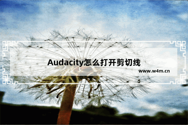 Audacity怎么打开剪切线