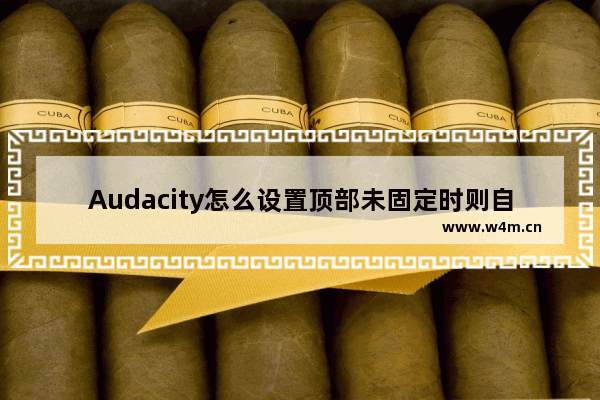 Audacity怎么设置顶部未固定时则自动滚动