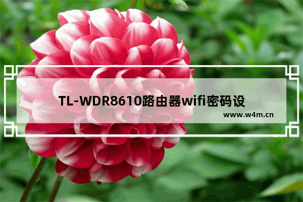 TL-WDR8610路由器wifi密码设置方法