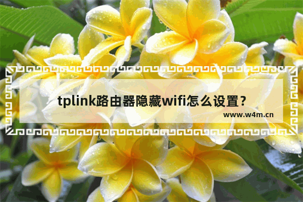 tplink路由器隐藏wifi怎么设置？