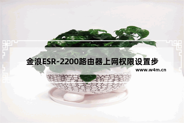 金浪ESR-2200路由器上网权限设置步骤