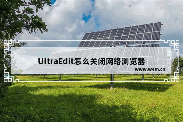 UltraEdit怎么关闭网络浏览器