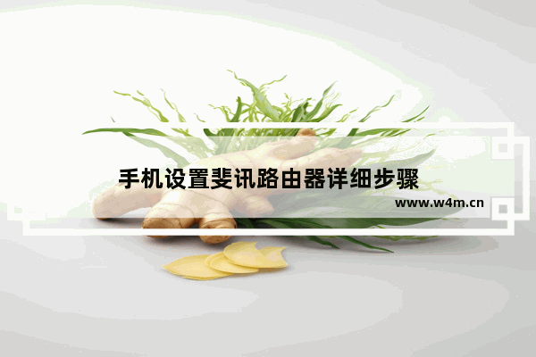 手机设置斐讯路由器详细步骤