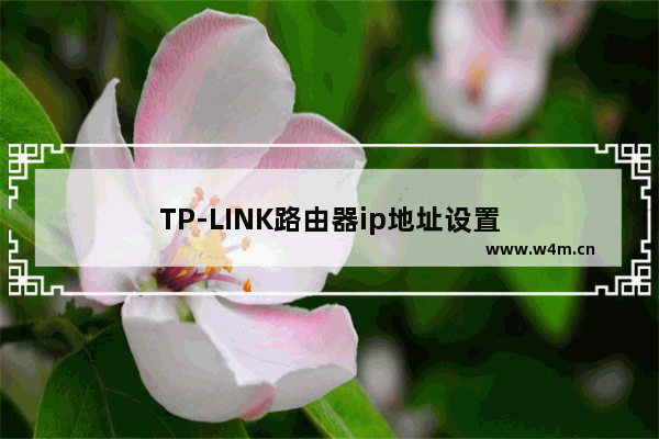 TP-LINK路由器ip地址设置