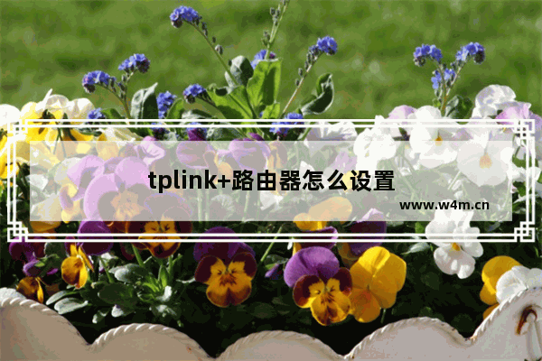 tplink+路由器怎么设置