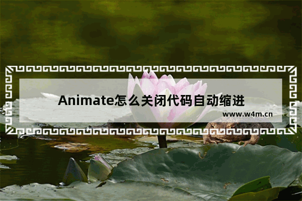 Animate怎么关闭代码自动缩进